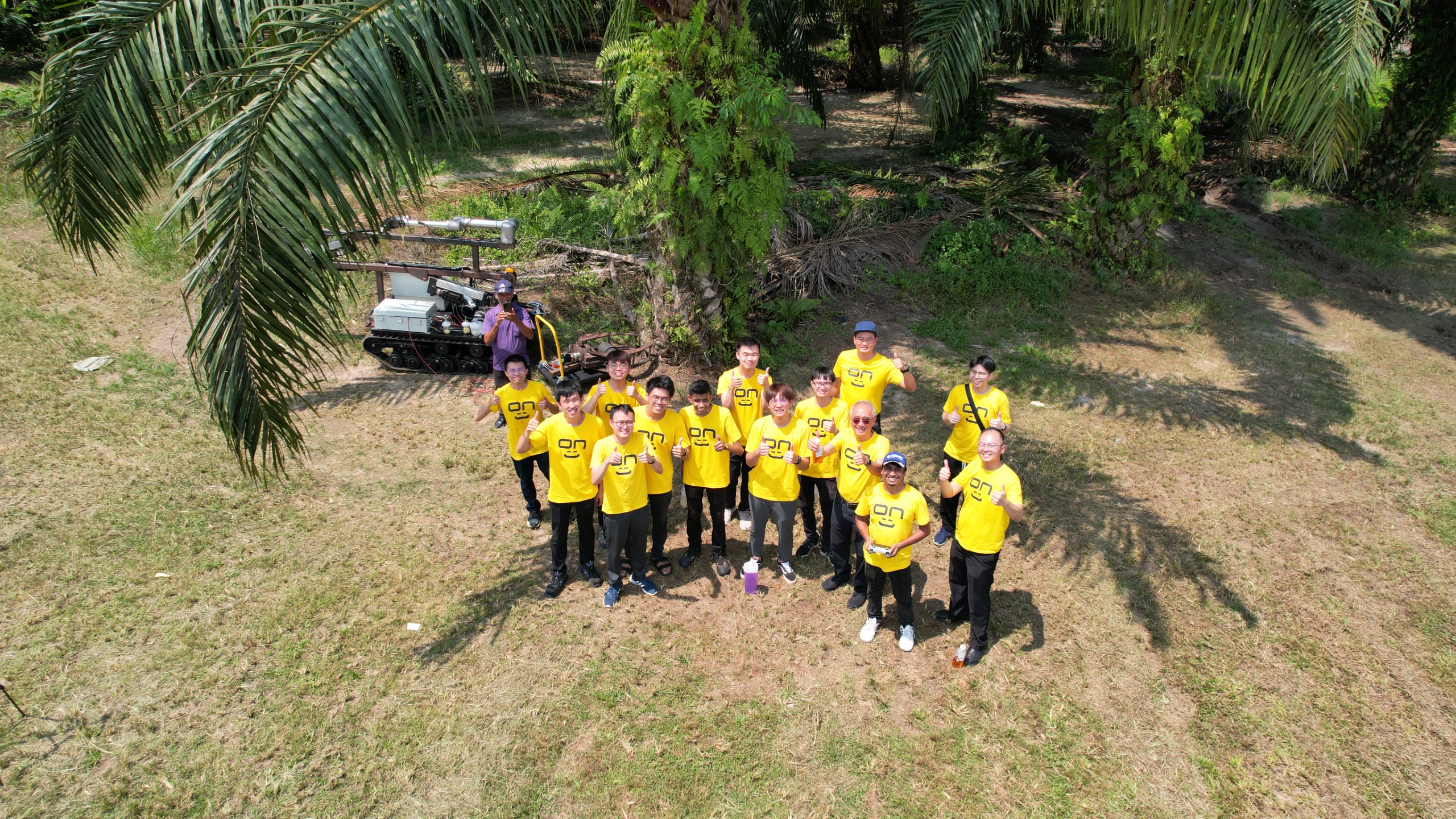 monkey robotic group photo team members
